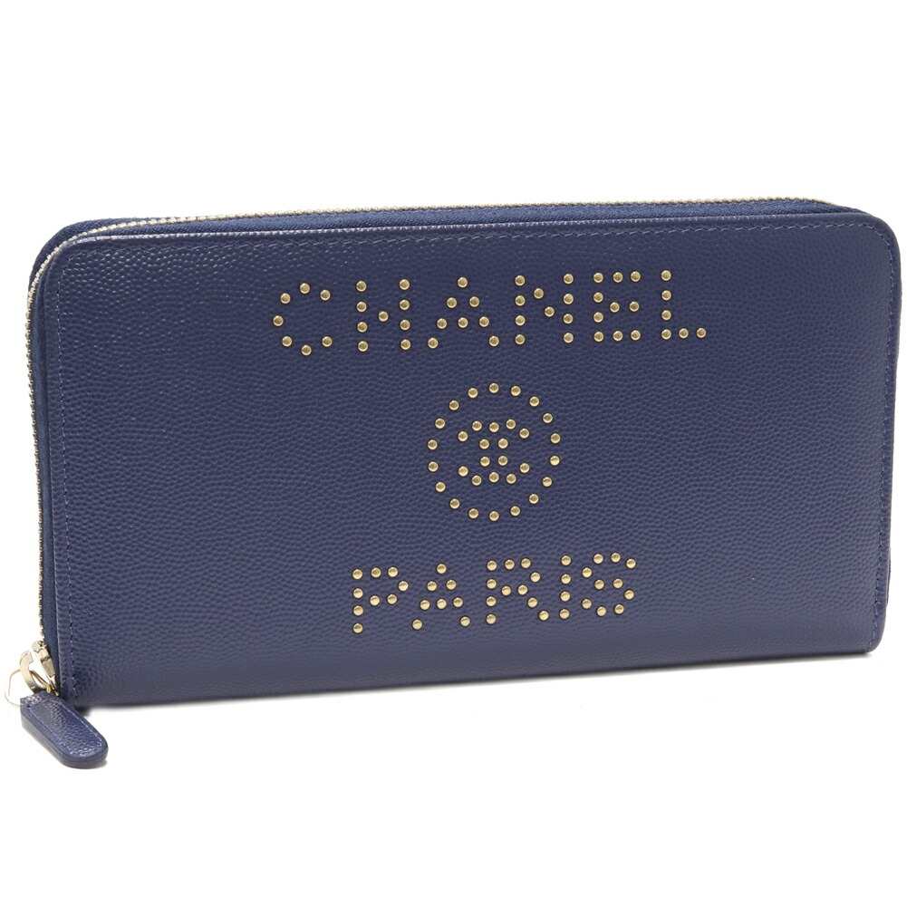 CHANEL ドーヴィル　A80056  ラウンドファスナー長財布