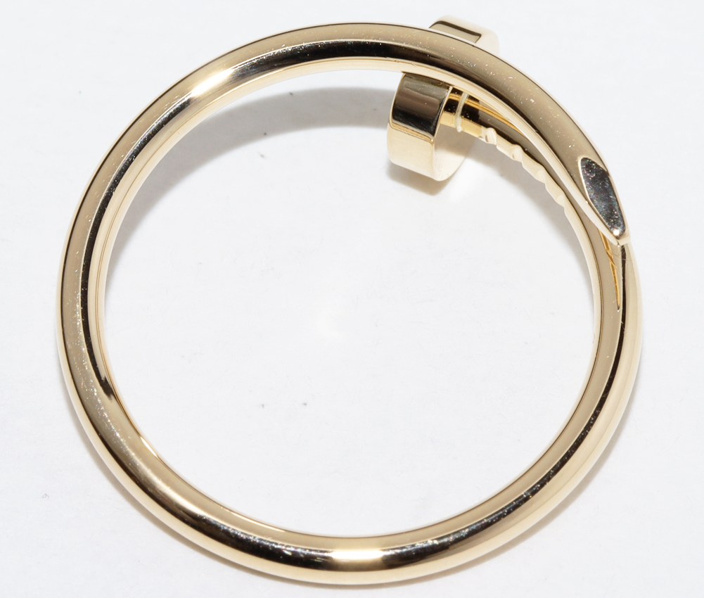 14/美品 カルティエ K18YG Au750 ジュストアンクル リング 指輪 Cartier カルティエ リング レディース メンズ ブランド 指輪
