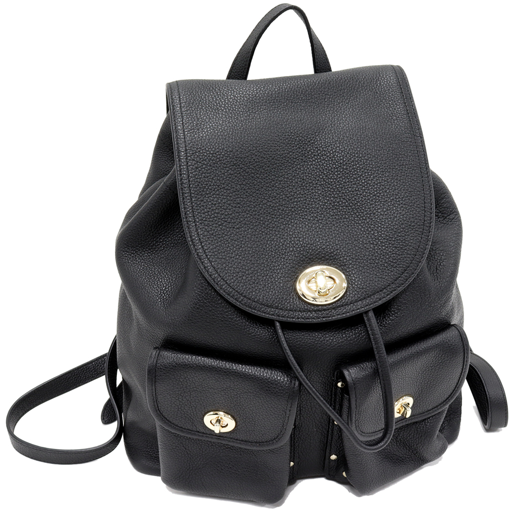 商品詳細｜COACH(コーチ) ターンロック ペブルドレザー 黒 37582
