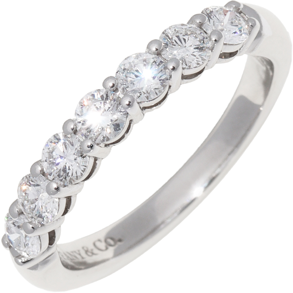 【最終値下げ】ティファニー Pt950エンブレイス バンド リング 9号 商品詳細｜Tiffany & Co.(ティファニー) Pt950 ダイヤ7P(約0.57ct